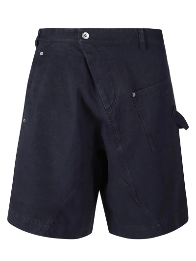 Jw Anderson Twisted Shorts In Navy