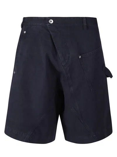 Jw Anderson J.w. Anderson Twisted Shorts In Navy