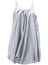 Jw Anderson Twisted Metallic-finish Minidress In Grey