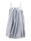 Jw Anderson Twisted Metallic-finish Minidress In Grey