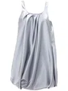 Jw Anderson Twisted Metallic-finish Minidress In Grey