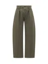 Jw Anderson Twisted-seam Trousers In Green