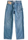 Jw Anderson Twisted Workwear Jeans In Light Blue