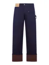 Jw Anderson J.w.anderson 'turn Up Twisted Workwear' Jeans In Blue