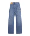 Jw Anderson Twisted Denim Workwear Jeans In Blue
