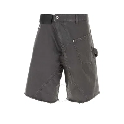 Jw Anderson Twisted Workswear Shorts In Grey