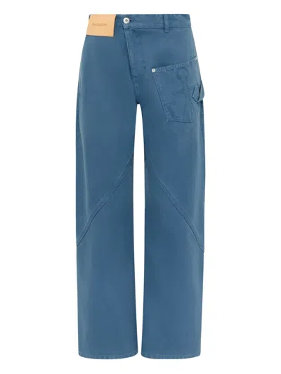 JW ANDERSON TWISTED WORKWEAR ANCHOR-PATCH TROUSERS