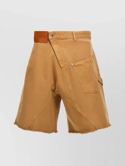 Jw Anderson J.w. Anderson 'twisted Workwear' Bermuda Shorts In Beige