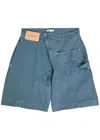 Jw Anderson Twisted Workwear Canvas Shorts In Blue