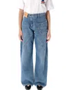 Jw Anderson Twisted Workwear Denim Pant In Blue
