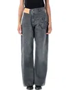 Jw Anderson Black Twisted Leg Workwear Jeans In Gray