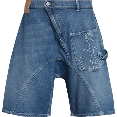 JW ANDERSON JW ANDERSON TWISTED WORKWEAR DENIM SHORTS