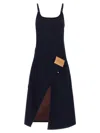 Jw Anderson Asymmetric Hem Belted Workwear Dress In Black