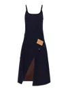 Jw Anderson Asymmetric Hem Belted Workwear Dress In Blue