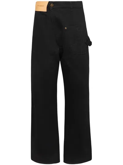 Jw Anderson Twisted Workwear Jeans In Black
