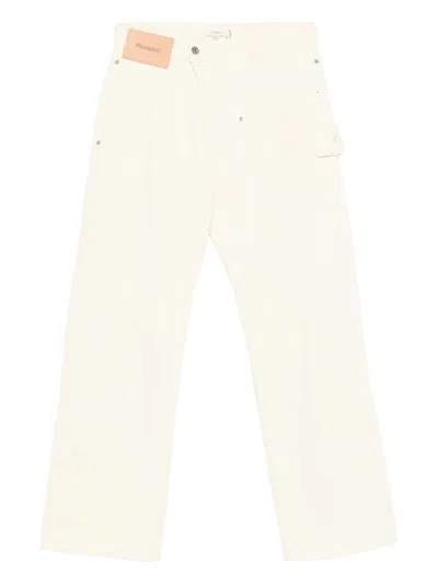 Jw Anderson Twisted Workwear Jeans In Neutral
