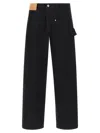 Jw Anderson Twisted Workwear Denim Jeans In Black