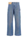 Jw Anderson Twisted Denim Workwear Jeans In Azul