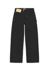 Jw Anderson Twisted Workwear Jeans In Black