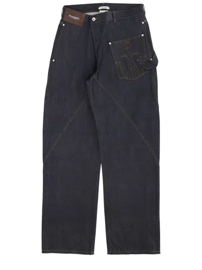 Jw Anderson Twisted Workwear Jeans In Blue