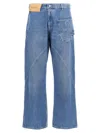 Jw Anderson Twisted Denim Workwear Jeans In Blue