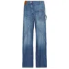 Jw Anderson Twisted Denim Workwear Jeans In Blue