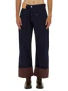 Jw Anderson J.w.anderson 'turn Up Twisted Workwear' Jeans In Blue