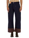 Jw Anderson J.w.anderson 'turn Up Twisted Workwear' Jeans In Blue