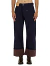 Jw Anderson J.w.anderson 'turn Up Twisted Workwear' Jeans In Blue