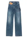 Jw Anderson Twisted Workwear Jeans In Blue