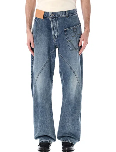 Jw Anderson Twisted Workwear Jeans In Blue