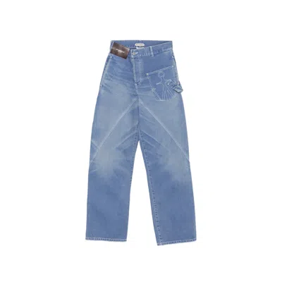 Jw Anderson Twisted Workwear Jeans In Blue