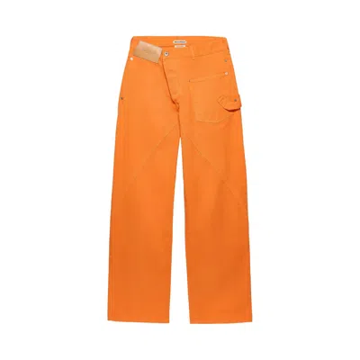 Pre-owned Jw Anderson Twisted Workwear Jeans 'bright Orange' | Women's Size 28