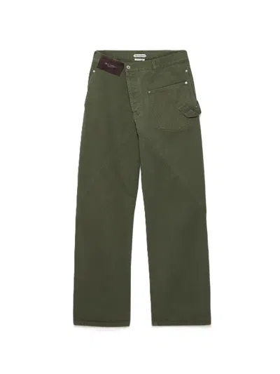 Jw Anderson Twisted Workwear Jeans In Green
