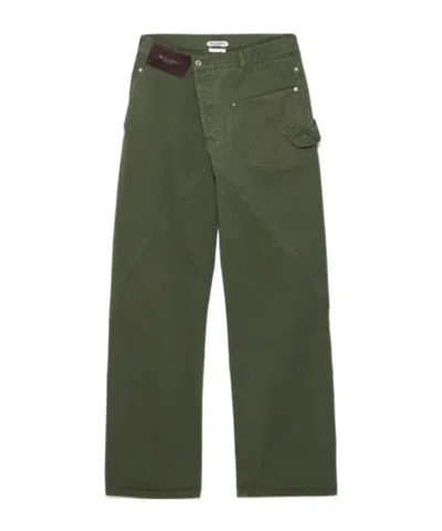 Jw Anderson Twisted Workwear Jeans In Green