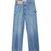 Jw Anderson Twisted Denim Workwear Jeans In Light Blue