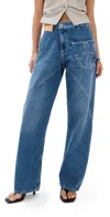 Jw Anderson Twisted Midrise Workwear Boyfriend Jeans In Blue