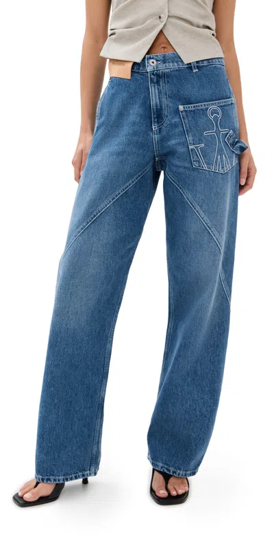 JW ANDERSON TWISTED WORKWEAR JEANS LIGHT BLUE