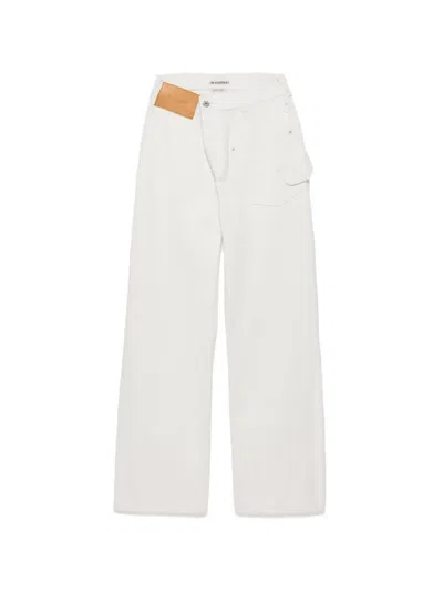 Jw Anderson Twisted Workwear Jeans In White