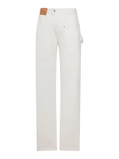 Jw Anderson Twisted Workwear Jeans In White
