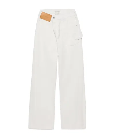 Jw Anderson Twisted Workwear Jeans In White
