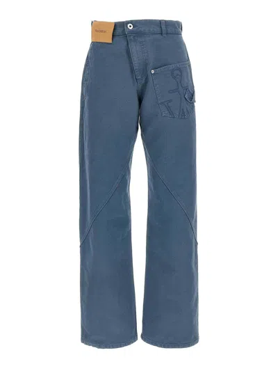Jw Anderson Twisted Workwear Pants In Blue