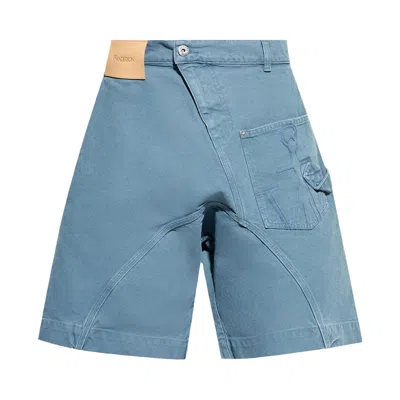 Pre-owned Jw Anderson Twisted Workwear Shorts 'steel Blue' | Men's Size 44