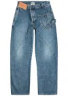 Jw Anderson Twisted Workwear Straight-leg Jeans In Blue