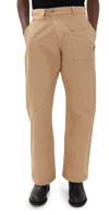 Jw Anderson Pantaloni Twisted Workwear In Flax