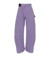 Jw Anderson Twisted Workwear Trousers In Purple