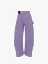 Jw Anderson Twisted Workwear Trousers In Purple