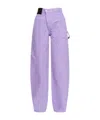 Jw Anderson Twisted Workwear Trousers In Purple