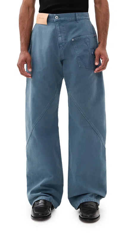 Jw Anderson Jeans In Denim Avio Uomo In Blue