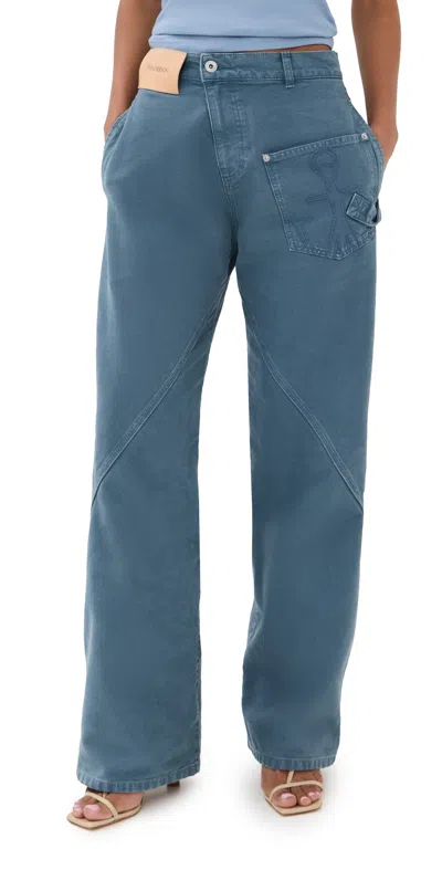 Jw Anderson Twisted Workwear Trousers Steel Blue
